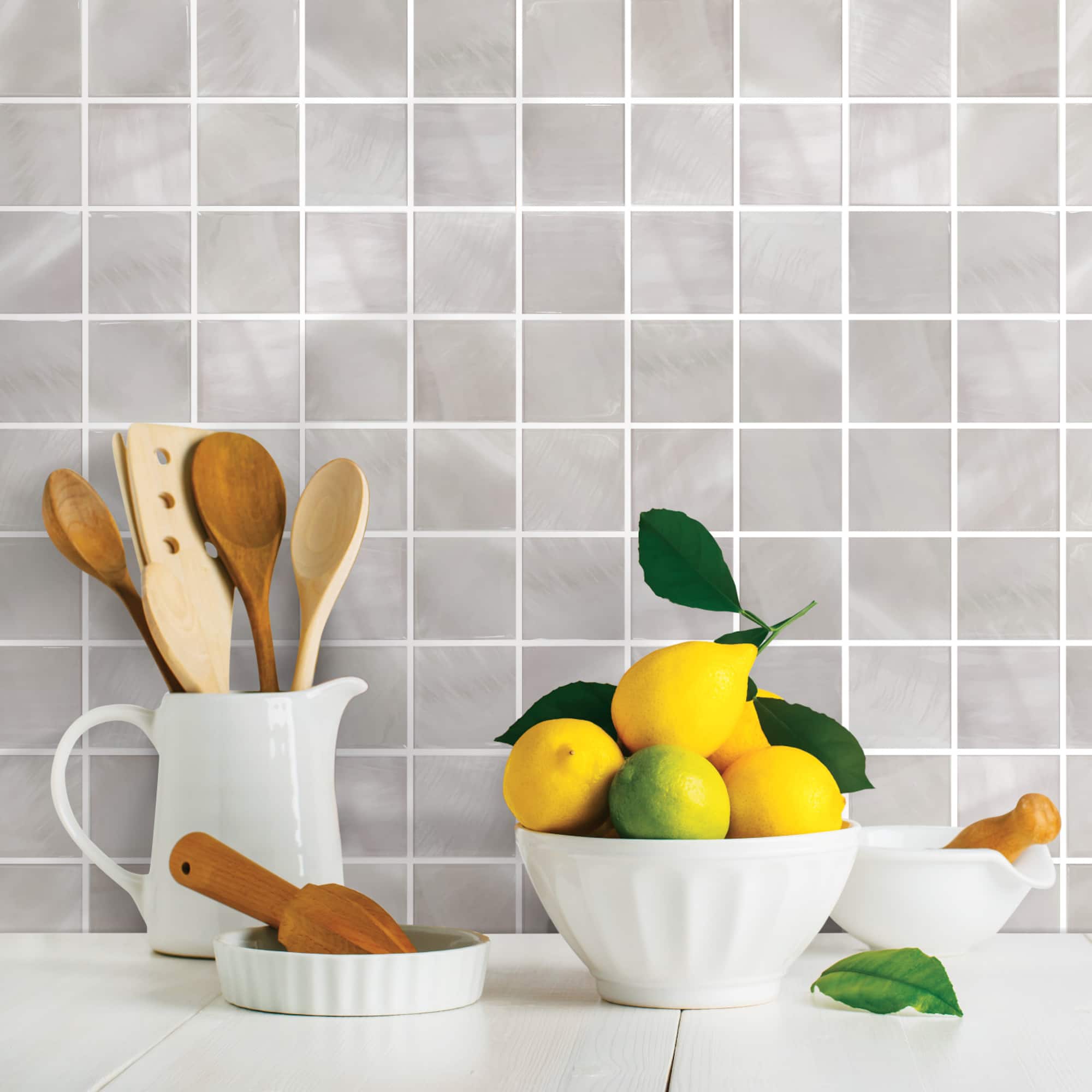 RoomMates Pearl Square Peel & Stick Sticktiles